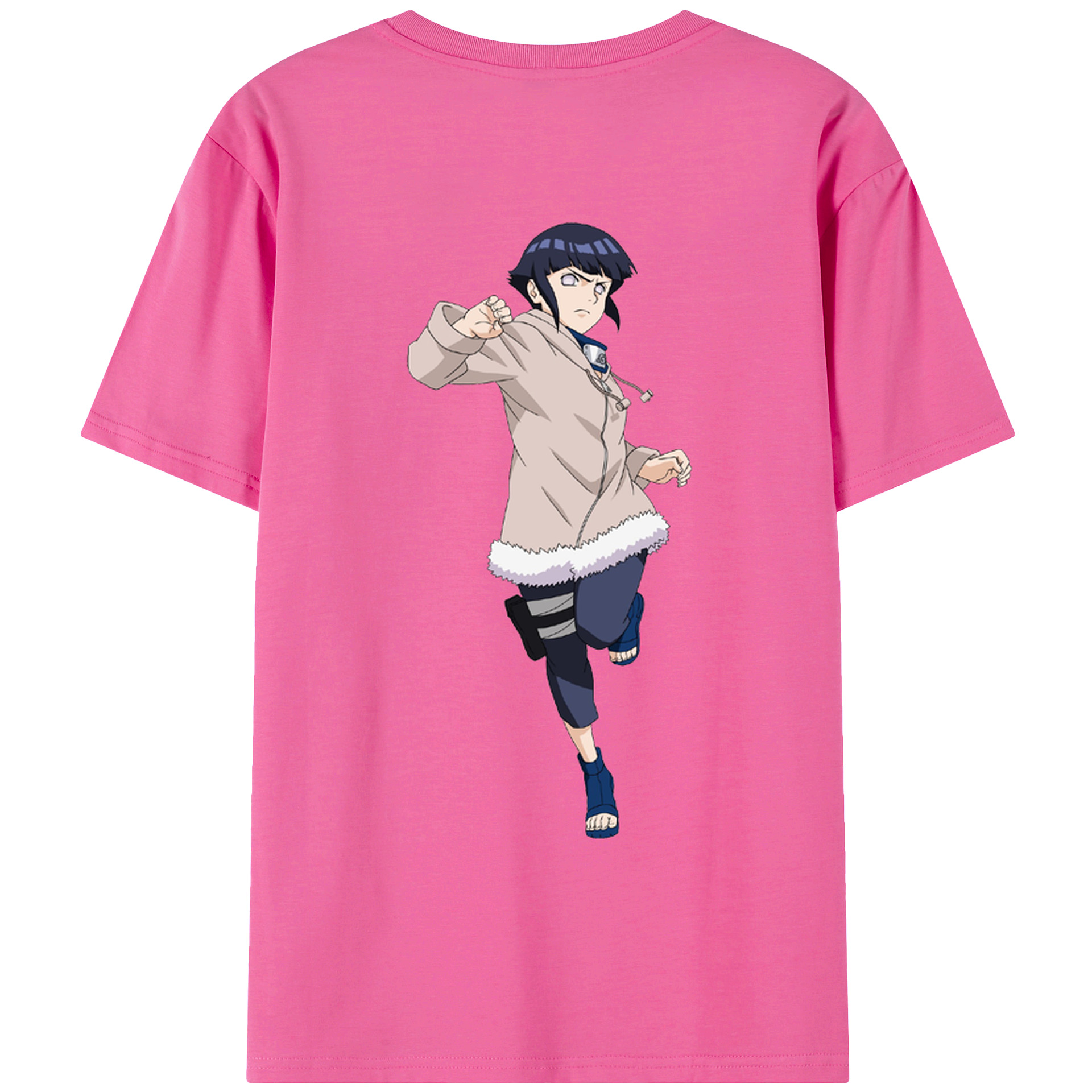 （画像用） NARUTO -ナルト- 日向ヒナタ Hyūga Hinata レディース半袖Tシャツ(バックプリント)